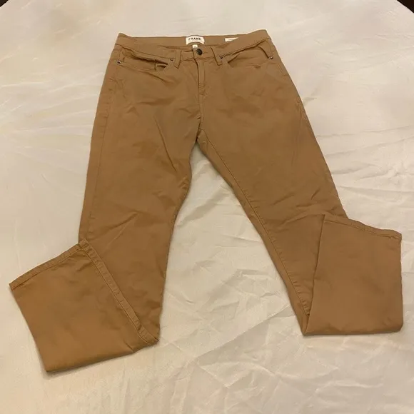 FRAME L’Homme Jeans Slim Fit Twill Pants, Size 33