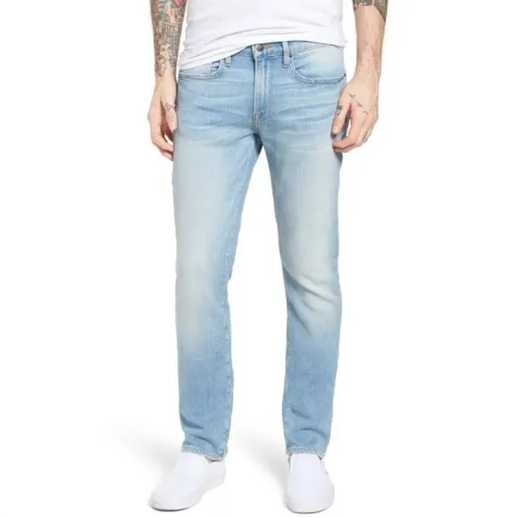 NWT FRAME L'Homme Slim Fit Jeans Men's Light Wash 40
          
      NWT