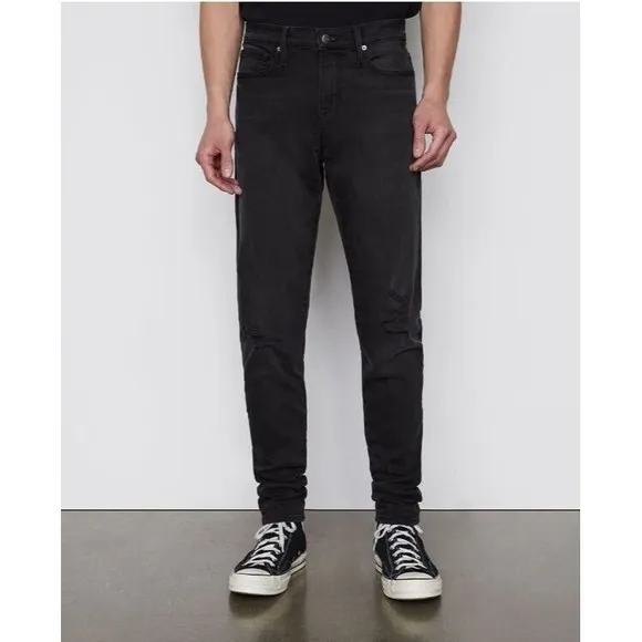 FRAME Jeans Men's 40 Fade to Grey NWT Jagger True Skinny Rips Distressed Skinny
          
      NWT