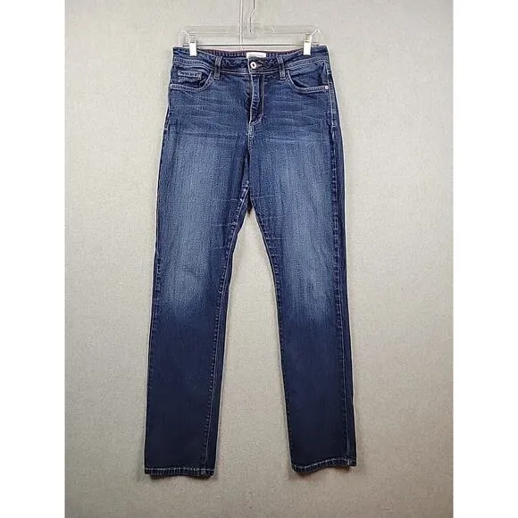Fran Denim Madino Blue Denim Mid Rise Straight Leg 5 Pocket Jeans Men's 30 X 30