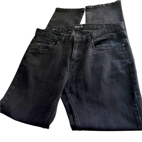 Frank and Oak Dylan Slim Black Jeans Sz 32 x 32