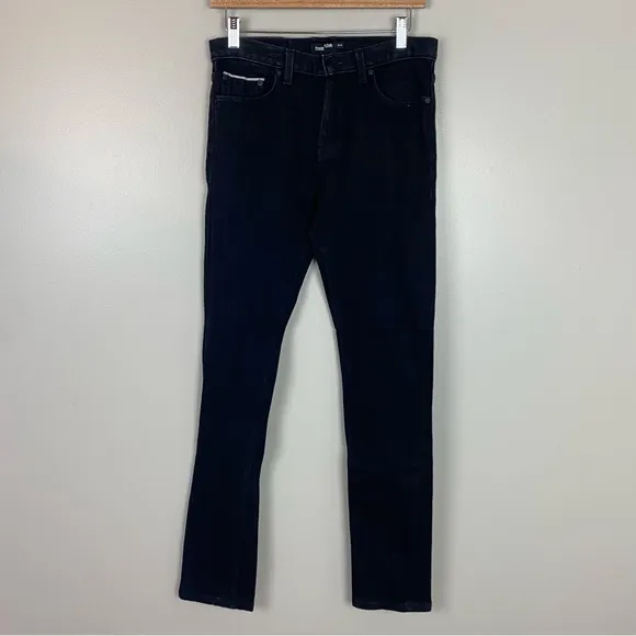Frank & Oak Jeans Men's 30 X 32 The Cooper Slim Straight Leg Denim black