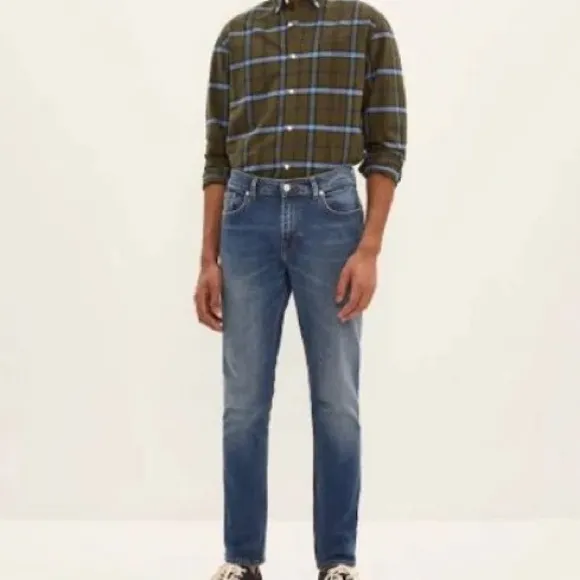 Frank and Oak Dylan Stretch Denim in Blue