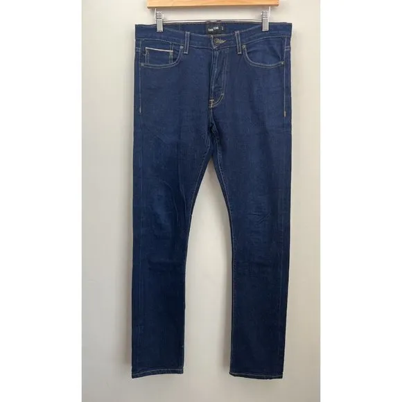 Frank & Oak Mens Cooper Slim Straight Jeans Size 32x32 Modern Denim Streetwear