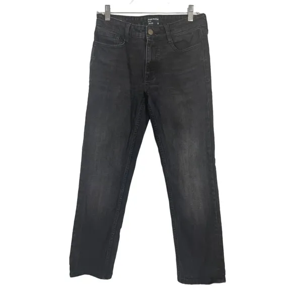 Frank and Oak Dylan Slim Fit Recycled Black Denim Jeans Mens Size 28
