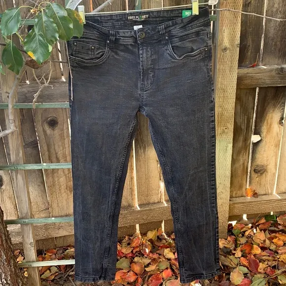 Free Planet Sustainable Denim Black Jeans