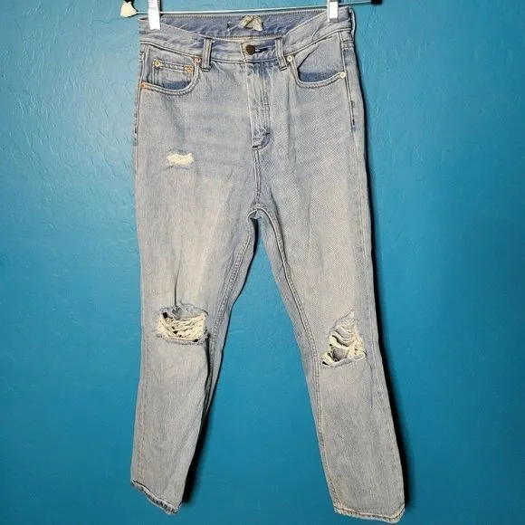 Free People Distressed Stonewashed Skinny Jeans 27