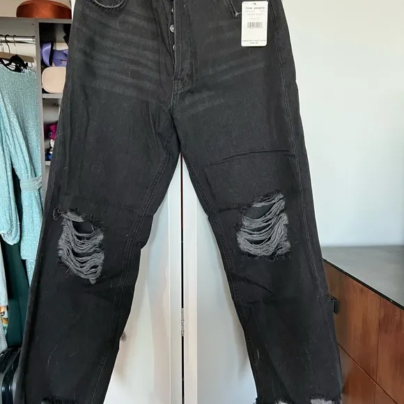 FP Black Distressed Jeans