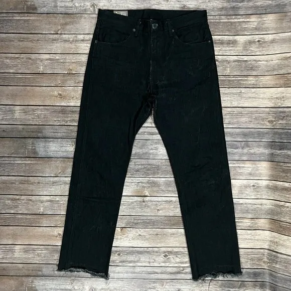 Freenote Cloth Wilkes Western Cut Japanese Selvedge Jeans 32x30 Black Denim READ