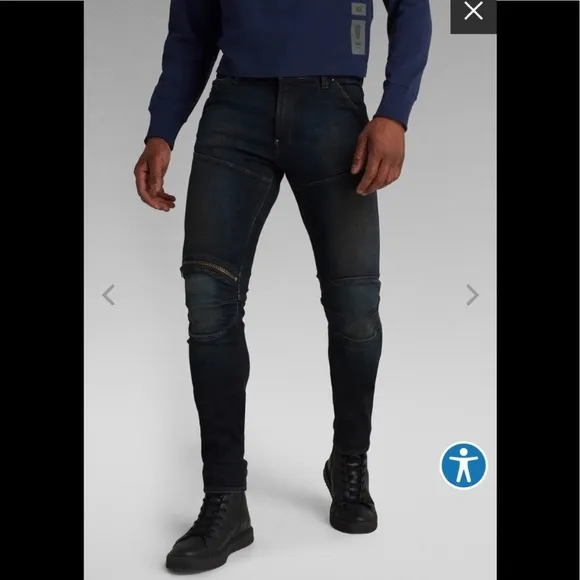 Men’s G-Star Raw 5620 Knee Zip Skinny Jeans
          
      NWT