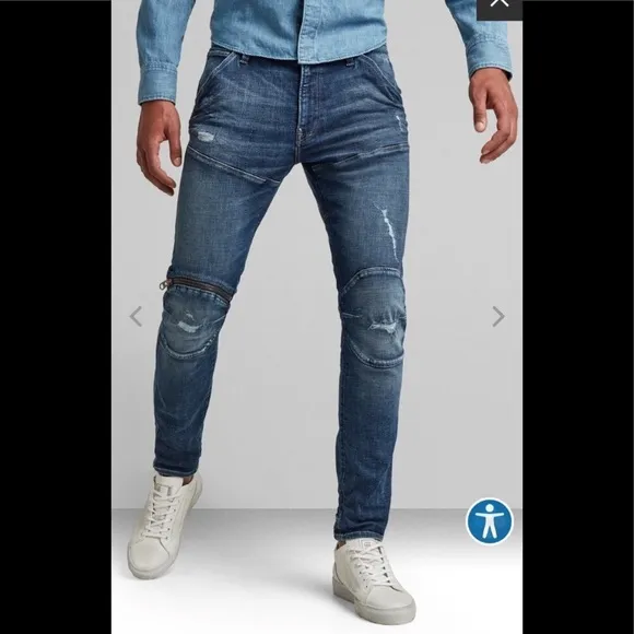 Men’s G-Star Raw 5620 Knee Zip Skinny Jeans
          
      NWT