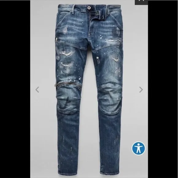 Men’s G-Star Raw 5620 Knee Zip Skinny Jeans
          
      NWT
