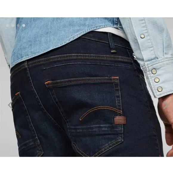 NOWT G-Star Original Raw, D-Staq 5-Pkt Slim In Dark Aged Jeans Size 32