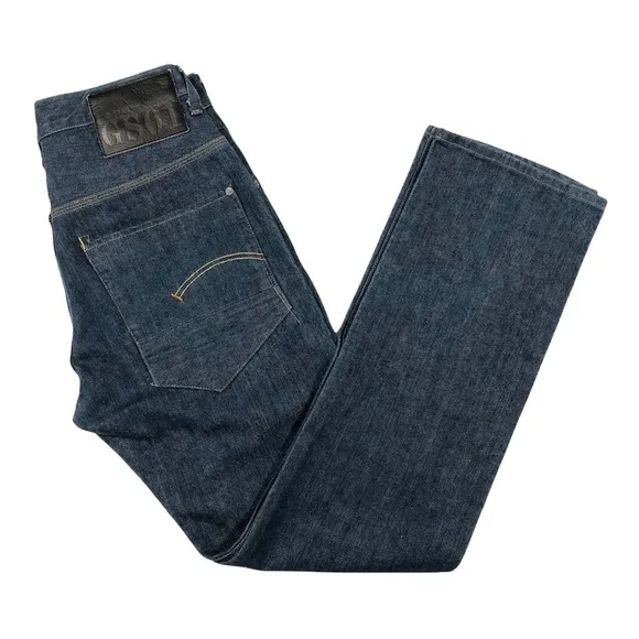 G-Star Raw New Radar Tapered RL Selvedge Hammer Denim Rigid Jeans 31x34