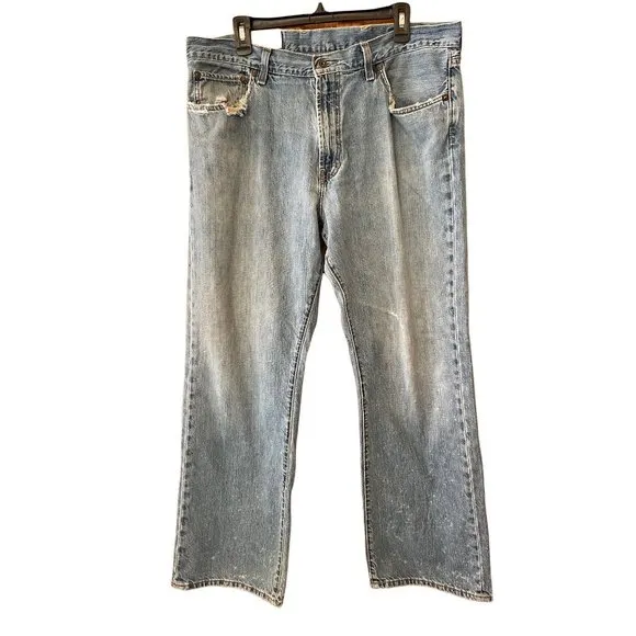 Gap 1969 Loose Fit Relaxed Denim Jeans Mens 36 Destroyed Distressed Faded Worn