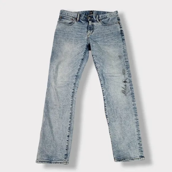 Gap Denim Jeans Slim Straight Vintage Light Blue Men's 31 x 30