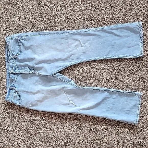 Men's GAP Premium Boot Bootcut Faded Light Wash Straight Leg Jeans 40×32