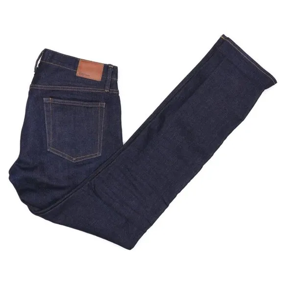 Gap 1969 Kaihara Slim Straight Selvedge Denim Jeans Men's 30 X 32 Raw Dark Blue