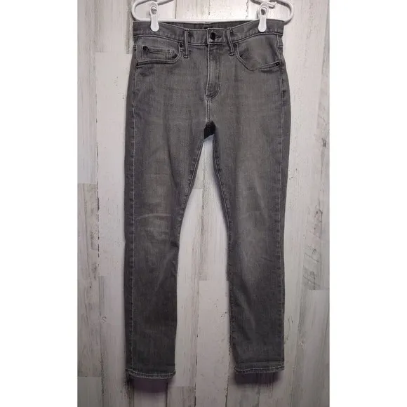 Gap Men's Jeans Sz 30x30 Gray Slim Straight Leg Med Wash meas. 32x30
