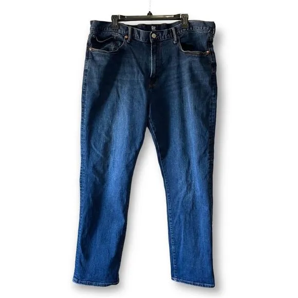 GAP Denim Mens Size 40 X 32 Slim Fit Straight Medium /Dark Wash Denim Blue Jeans