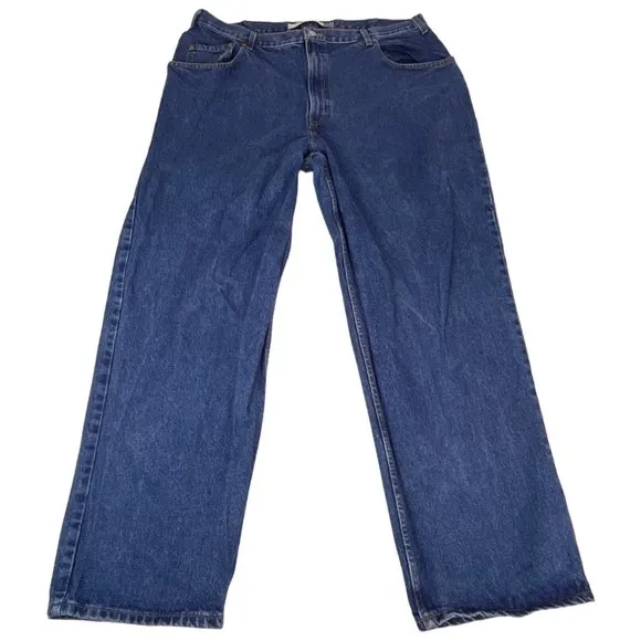Gap Men's Wide Leg Jeans W44 L33 Blue 100% Cotton Denim Casual Medium Wash