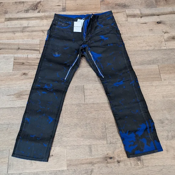 Mens Givenchy Paint Distressed Jeans Black/Blue 36
          
      NWT