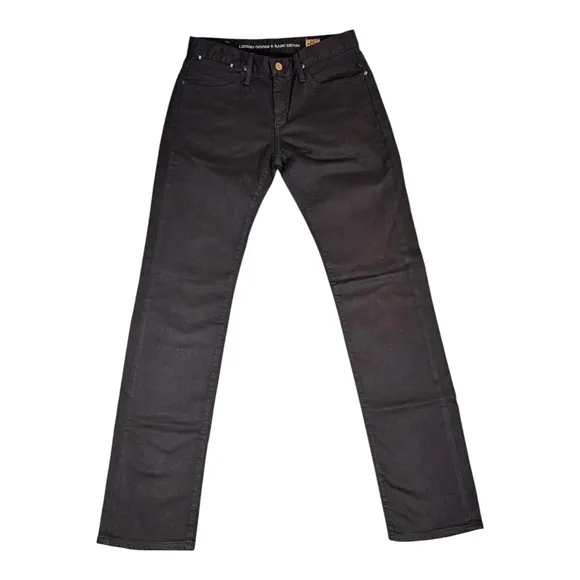 GoldSign Luxury Goods & Rare Denim Mens Jeans 29 Black Relaxed Straight USA Made