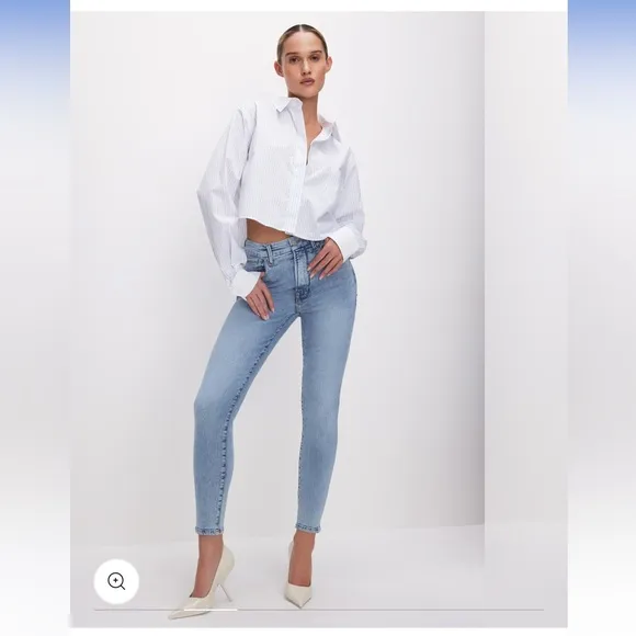 Good American - GOOD WAIST SKINNY CROPPED JEANS