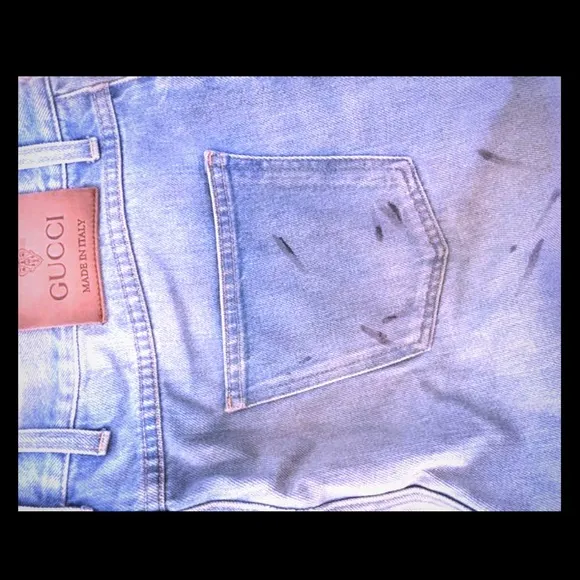Gucci Hand Painted 1953 Light-Blue Jeans