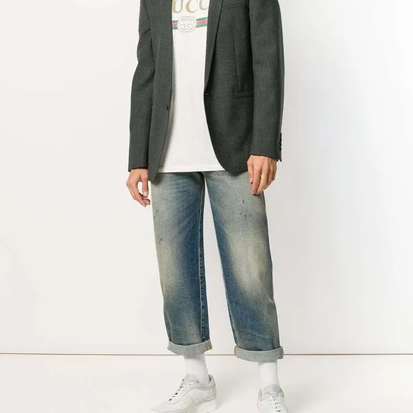 Authentic Gucci denim roll up jeans size 34 pants