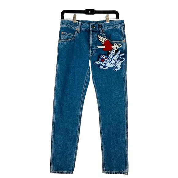 Gucci Tapered Washed Brooch Detachable Jeans
          
      NWT