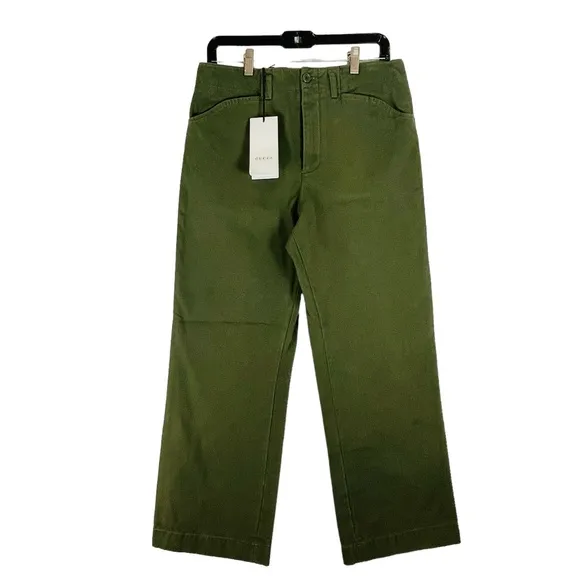 Gucci Mens Drill Flare Trousers Pants
          
      NWT