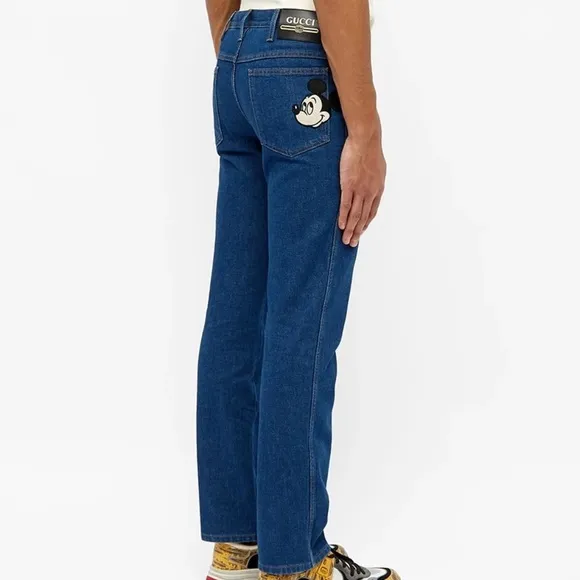 Gucci x Disney Men's Mickey Mouse Patch Embroidered Jeans
          
      NWT