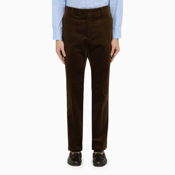 GUCCI Mocha-coloured velvet trousers
          
      NWT