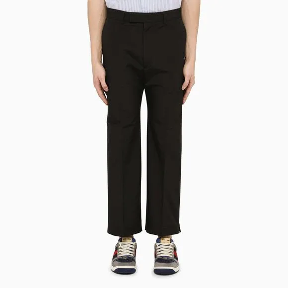 GUCCI Black cotton cropped trousers
          
      NWT