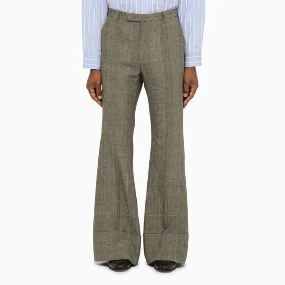GUCCI Prince of Wales bell bottom trousers
          
      NWT