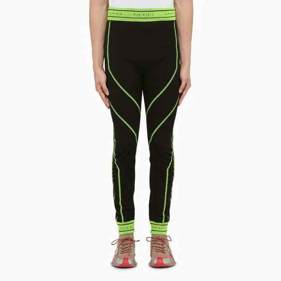 GUCCI Black and yellow legging with logo
          
      NWT