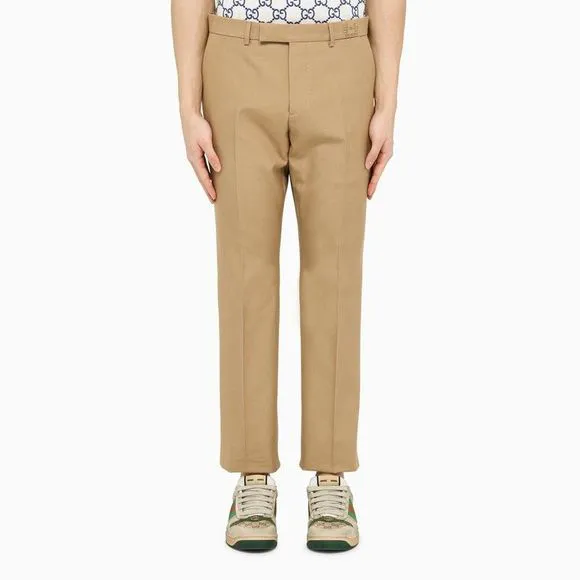 GUCCI Classic beige cotton trousers
          
      NWT