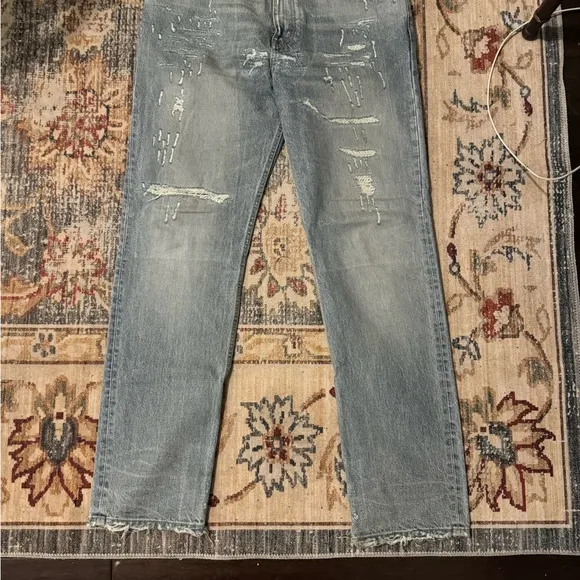 Gucci GG Distressed Light Blue Jeans