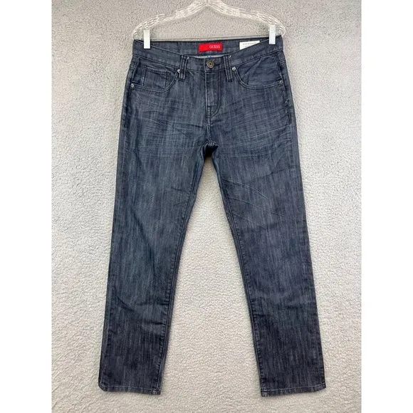 Guess Mens Slim Straight Del Mar Fit Denim Light Wash Jeans size 32x30