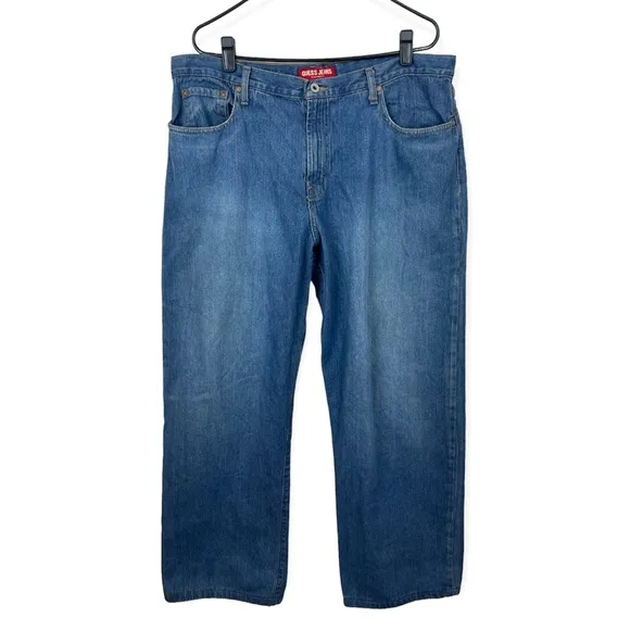 Guess Authentic Vintage Men’s Denim Jeans Wide Leg Blue 38/32