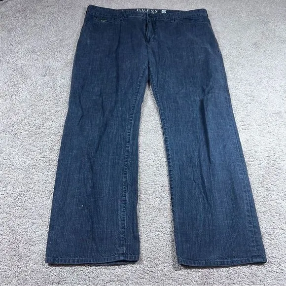 Guess Men’s Lincoln Slim Straight Denim Blue Leg Jeans Dark Wash Size 40x30