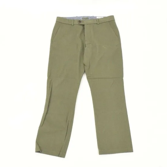 Gustin Army Green Denim Cotton Chinos