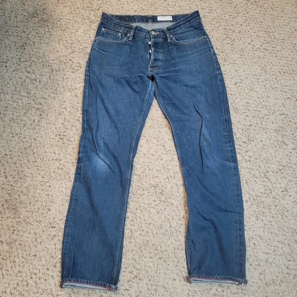 GUSTIN JEANS STRAIGHT FIT, RAW FINISH, SIZE 34 X31