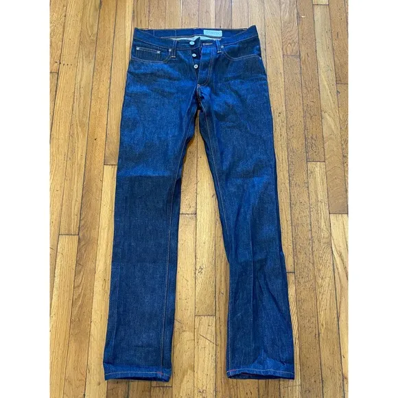 Gustin Slim Jeans California Raw Selvedge Sanfordized Dark Wash Sz 32