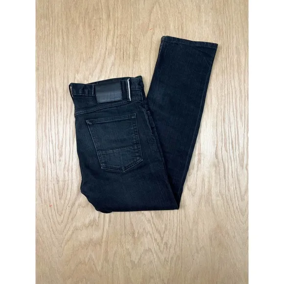 Mens GUSTIN #286 Slim Fit Selvedge Jeans Black 34 x 26