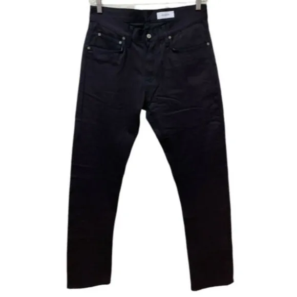 GUSTIN #385 Black Double Indigo Stretch Selvedge Denim Jeans Straight NEW