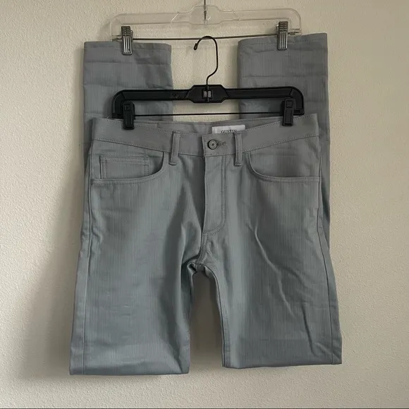 GUSTIN Skinny Raw Grey Button Fly Denim Jeans