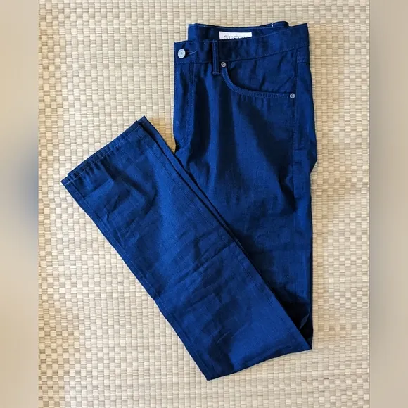 EUC RARE Gustin Featherweight Bright Indigo Selvedge Jeans Men's 35 Made in USA