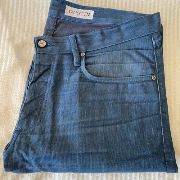 Gustin “Straight Raw” 36. Jeans. Coral Blue #156